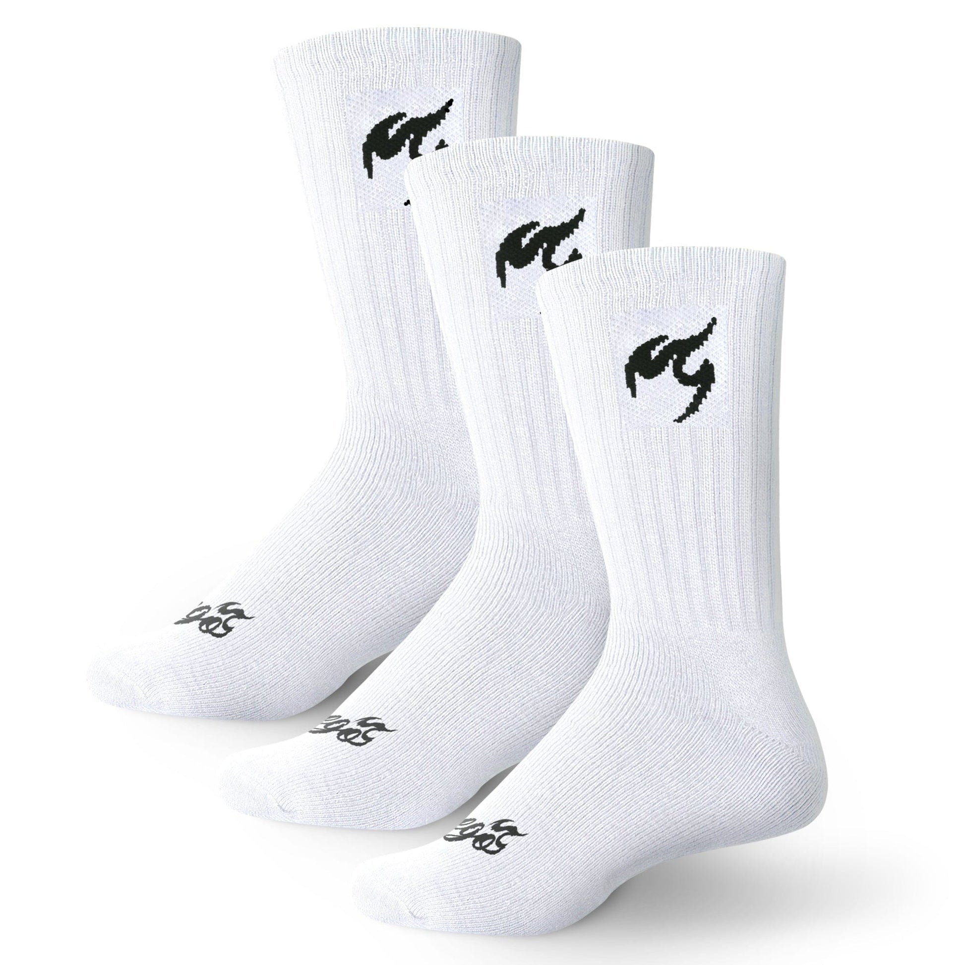 Fuego, Inc. Socks Crew Socks | White (3-pair) —
