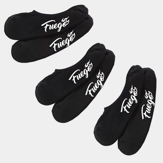 Fuego Apparel No-Show Socks | Black (3-pair)